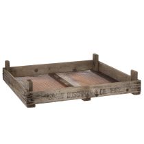 Product Vintage wooden box with wire mesh, country style, onion strainer, decorative, 75×50×14cm