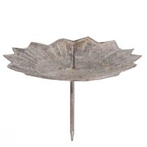Product Vintage candle holder grey for sticking Ø11cm H8.5cm 4pcs