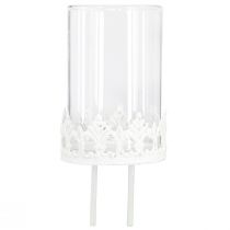 Product Vintage tealight holder white Ø5.5cm H8cm 4pcs