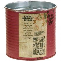 Product Vintage planter decorative box purple metal summer decoration Ø11cm H10.5cm