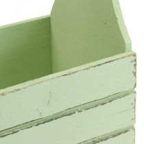 Product Vintage flower box wooden planter green 28×14×31cm