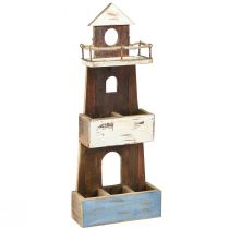 Vintage shelf maritime wooden decoration lighthouse 30×11,5×75cm