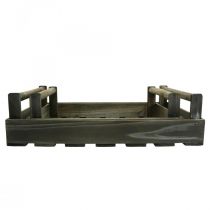 Product Vintage tray wooden tray rectangular brown 48/46.5cm set of 2