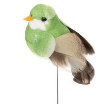 Product Decorative birds, artificial home decor, spring occasion, with colorful plumage made of real feathers, 5cm, 18 pieces