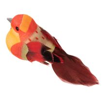 Product Artificial bird with wire for crafting, colorful decoration for any season, 8cm, 12 pieces