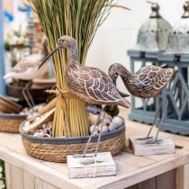 Product Wooden Bird Sculpture Bathroom Decor Water Bird H22cm