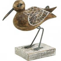 Wooden Bird Sculpture Bathroom Decor Water Bird H22cm