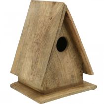 Decorative bird house, nesting box for standing natural wood H21cm