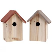 Product Birdhouse made of wood nesting box natural brown/beige 23cm 1pc
