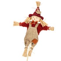 Product Decorative Scarecrow on Stick – 60cm, Fabric and Straw, Multicolour, Indoor Autumn Decoration