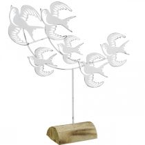 Product Swallows, table decorations, bird decorations to place White, natural colors Shabby Chic H33.5cm W32.5cm