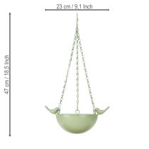 Product Weatherproof bird feeder with chain suspension and decorative birds, 47cm