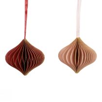 Product Honeycomb Balls Honeycomb Balls Onion Pink Wine Red Ø8cm 4 Pcs