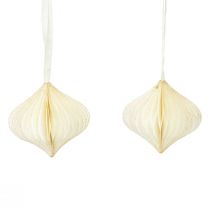 Product Honeycomb Balls Honeycomb Balls Onion White Gold Ø8cm 4 Pcs