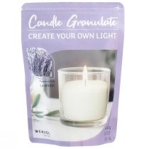 Product Candle sand wax granules with wick scent lavender 400g