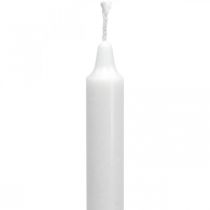 PURE wax candles stick candles white 250/23mm natural wax 4pcs