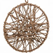 Wall decoration boho style, decorative ring jute ribbon Ø23cm 5pcs
