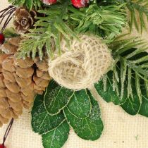 Product Wall decoration Christmas bell jute assorted H20cm 2pcs