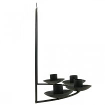 Product Wall Candle Holder Black Metal Stick Candle Holder 35×24cm