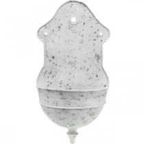 Product Shabby Chic Wall Bowl Metal Half Round White 24cm×10cm×47cm