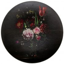 Wall plate with floral pattern Ø33cm