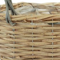 Product Wicker basket plant bag basket natural grey 21x10x12cm
