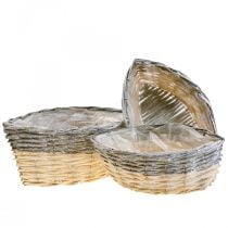 Wicker basket for planting Plant bowl L29/33/38cm set of 3