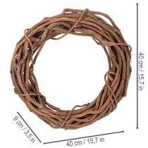 Product Natural Wicker Wreath 40cm for DIY Floral Decorations