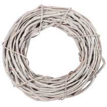 Product Wicker Wreath Decorative Whitewashed Twig Ring 40cm