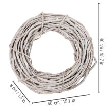 Product Wicker Wreath Decorative Whitewashed Twig Ring 40cm