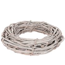 Product Wicker Wreath Decorative Whitewashed Twig Ring 40cm