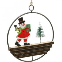 Product Christmas pendant Santa Claus snowman Ø12cm 3pcs