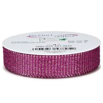 Product Christmas ribbon with gold threads gift ribbon Erika 25mm 20m