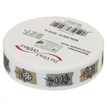 Product Christmas Ribbon Gray Ribbon Christmas 25mm 18m