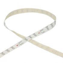 Product Gift ribbon Christmas Christmas ribbon Hohoho white 15mm 20m