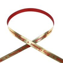 Christmas ribbon Merry Christmas Ribbon Red Gold 10mm 20m