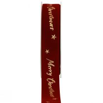 Gift ribbon Christmas ribbon red velvet ribbon 25mm 20m