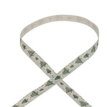 Christmas ribbon fir gift ribbon natural green 15mm 20m