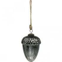 Product Vintage Christmas tree decoration acorn glass Christmas pendant H14cm Ø10cm 2pcs