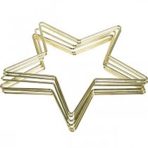 Product Christmas Decoration Metal Star Gold Decoration Star Pendant 20cm 6 Pcs