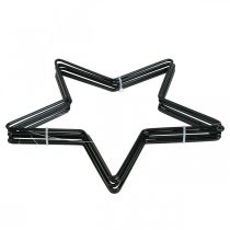 Product Christmas Decoration Metal Star Black Star Pendant 15cm 6 Pcs