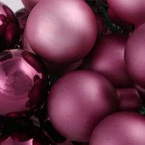 Product Christmas decoration mirror berries pink berry Ø25mm 140 pcs