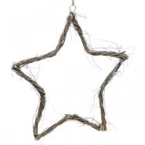 Product Christmas decoration star window decoration washed white elm Ø40cm 2pcs