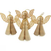 Product Paper Angel Christmas Angel Decoration Paper Cream H12cm 4 Pcs
