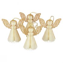 Product Paper angel Christmas angel decoration paper white H12cm 4pcs