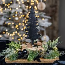 Christmas decoration Christmas tree wood metal table decoration H22cm