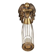 Christmas angel Christmas, candle holder metal golden antique look 52cm