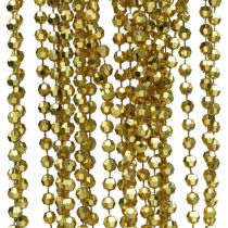 Product Christmas garland Christmas tree decoration chain pearls gold 9m