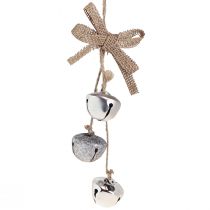 Product Christmas bells Christmas tree decorations silver Ø3.5cm 3pcs
