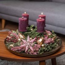 Product Christmas wreath green dried flower wreath linen herb Ø34cm